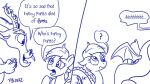  chimera comic confusion derp_eyes derpy_hooves_(mlp) discord_(mlp) draconequus equid equine friendship_is_magic hasbro ligma mammal my_little_pony pegasus pony-berserker question_mark two_panel_image wings 
