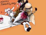  anthro arms_tied bound bovid caprine cranberry_sauce domestic_pig duo fisting goat holidays leather legs_tied male male/male mammal muscular suid suina sus_(pig) thanksgiving yagi_b. yagi_b._(artist) 