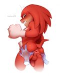  angry anthro anus balls blush butt butt_grab clothing disembodied_hand echidna flustered foreskin fur genitals gloves hand_on_butt handwear hi_res humanoid_genitalia humanoid_penis knuckles_the_echidna male mammal monotreme muhomora muscular muscular_male partially_retracted_foreskin penis red_body red_fur sega simple_background solo sonic_the_hedgehog_(film) sonic_the_hedgehog_(series) surprise 