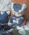  blush bronzecatworld duo female feral genitals male meowstic nintendo penis plant pok&eacute;mon pok&eacute;mon_(species) pussy sitting spread_legs spread_pussy spreading tree video_games 