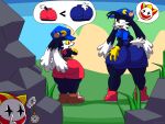  aged_up alternate_version_at_source anthro big_butt bottomwear bottomwear_pull butt butt_grab clothing clothing_pull digital_media_(artwork) domestic_cat felid feline felis food fruit group hand_on_butt hi_res joka_(klonoa) klonoa klonoa_(series) lampert male male/male mammal pac-man pac-man_(series) peach_(fruit) pixel_(artwork) plant shorts shorts_pull thick_thighs trio video_games 