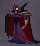  2013 5_fingers air_vent ambiguous_gender android armor breastplate buzz_lightyear_of_star_command cape claws clothed clothing cornocte digital_drawing_(artwork) digital_media_(artwork) disney emperor_zurg fingers headgear headwear hi_res horn humanoid machine markings metal mouthless not_furry pixar purple_body red_eyes red_markings robot robot_humanoid simple_background solo toy_story 