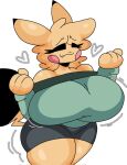  &lt;3 anthro big_breasts blonde_hair bottomwear breasts clothing dipstick_ears dipstick_tail eyes_closed female hair hi_res huge_breasts lewd_dorky markings multicolored_ears nintendo pikachu pok&eacute;mon pok&eacute;mon_(species) skirt smile solo sweater tail_markings thick_thighs topwear video_games wide_hips yellow_body 