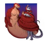  absurd_res anthro apode asphyxiation bdsm binding bondage bound breasts choking crius draconcopode duo female hi_res horn intricatevision legless male male/female multi_limb muscular naga ostarn quija reptile scalie serpentine size_difference snake viper 