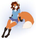  2022 4_toes 5_fingers absurd_res anthro blue_eyes breasts canid canine clothed clothing digital_media_(artwork) eyebrows eyelashes feet female fingers fox fur hi_res kyotoleopard looking_at_viewer mammal orange_body orange_fur smile solo toes 