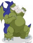  belly big_belly butt canson dragon dragon_ball duo feral giran hi_res human male male/male mammal muscular muscular_male oral_vore vore 