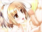  bath brown_hair censored fellatio hiide mosaic_censoring nekomiya_nono nude oral penis solo_focus tongue tongue_out yotsunoha 