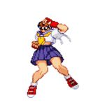  animated animated_gif blue_sailor_collar brown_hair dick_flail full_body futanari headband kasugano_sakura lowres miniskirt muscle penis pose sailor_collar school_uniform serafuku shoes skirt sneakers socks solo street_fighter transparent_background upskirt wind 