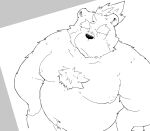  2022 anthro belly big_belly hi_res kemono male mammal moobs nipples overweight overweight_male solo suishou0602 ursid 