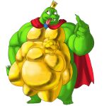  abdominal_bulge anthro belly big_belly bowser crocodile crocodilian crocodylid crown donkey_kong_(series) king_k._rool male male_pred mario_bros mc_morrales muscular nintendo reptile same_size_vore scalie tongue tongue_out video_games vore 