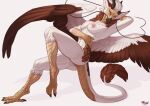  accipitriform anthro avian bird breasts digital_media_(artwork) dragon feathered_wings feathers female hybrid maaia paws scales scalie solo vulture whiskers wings 