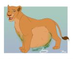  belly big_belly chubbyjam disney felid female feral lion mammal nala pantherine rumbling_stomach same_size_vore the_lion_king vore 