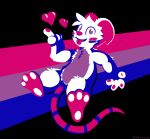  &lt;3 2022 bodypaint face_paint hi_res lgbt_pride looking_at_viewer mammal mouse murid murine ohfour ohfourmouse pride_colors rodent tongue 