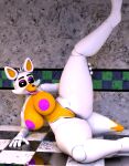  3d_(artwork) absurd_res animatronic anthro big_breasts big_butt black_sclera breasts butt canid canine digital_media_(artwork) female five_nights_at_freddy&#039;s five_nights_at_freddy&#039;s_world fox genitals geometryboymejia half-closed_eyes hi_res holding_leg huge_breasts lips lolbit_(fnaf) looking_at_viewer machine mammal narrowed_eyes nipples nude open_mouth orange_body purple_eyelids purple_lips purple_nipples purple_pussy pussy raised_leg robot scottgames solo thick_thighs tongue tongue_out video_games white_body white_eyes wide_hips 