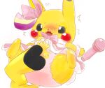  absurd_res blush clothed clothing female genitals hi_res nintendo open_mouth pikachu pok&eacute;mon pok&eacute;mon_(species) pussy solo underwear underwear_only video_games yellow_body 