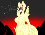  anthro ayotizza breasts featureless_breasts female looking_at_viewer ninetails_(okami) solo 
