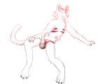  anthro boycatcatboy clothed clothing felid ftm_packer genitals leaning leaning_back male mammal mastectomy_scar penis pose scar sitting solo topless underwear 