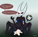  angry anthro bodily_fluids breasts duo female ghost_(hollow_knight) hi_res hollow_knight hornet_(hollow_knight) impregnation infected_heart lactating male male/female orgasm sex team_cherry video_games worm 