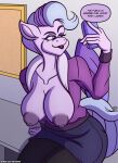  anthro anthrofied bottomwear cellphone clothing english_text equid equine female hi_res holding_cellphone holding_object holding_phone mammal mature_female pegasus phone queen_haven_(mlp) selfie sketchybug skirt solo text wings 