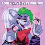  &lt;3 &lt;3_eyes absurd_res animatronic anthro canid canine canis eyeball female five_nights_at_freddy&#039;s five_nights_at_freddy&#039;s:_security_breach hi_res holidays looking_at_viewer machine mammal official_art robot roxanne_wolf_(fnaf) scottgames solo valentine&#039;s_day video_games wolf 
