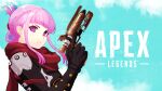  absurdres apex_legends b3_wingman black_bodysuit blue_hair bodysuit braid cloud cosplay crown_braid eternal_life_wraith from_side gun hair_behind_ear handgun highres holding holding_gun holding_weapon hololive kokorozashi_muro_koutarou looking_at_viewer minato_aqua multicolored_hair purple_eyes purple_hair red_scarf revolver scarf sky streaked_hair v-shaped_eyebrows virtual_youtuber weapon wraith_(apex_legends) wraith_(apex_legends)_(cosplay) 