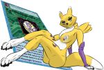  absurd_res bandai_namco bodily_fluids canid canine digimon digimon_(species) female fox hi_res humanoid lactating mammal moonlight-grimoire nipple_piercing nipples piercing pregnant pregnant_female renamon solo 