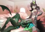  2022 anthro anthro_on_anthro anthro_penetrated anthro_penetrating anthro_penetrating_anthro areola ariannafray_pr black_hair breasts detailed_background digital_media_(artwork) duo feet female female_penetrated fingers fish green_eyes green_hair green_nose gynomorph gynomorph/female gynomorph_penetrating gynomorph_penetrating_female hair horn intersex intersex/female intersex_penetrating intersex_penetrating_female lying marine nipples non-mammal_breasts nude on_back oral penetration sex shark toes 