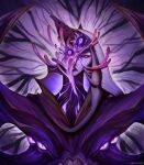  1girl artist_name bangs bel&#039;veth colored_sclera creature extra_eyes glowing glowing_eyes highres league_of_legends looking_at_viewer persimm pink_eyes purple_sclera solo tagme tentacles upper_body 