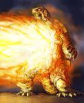  daiei_film energy fire gamera gamera_(series) giant_monster glowing kadokawa_daiei_studio kaijuu monster no_humans shell tail turtle turtle_shell tusks 
