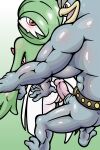  4_arms absurd_res anthro arm_grab beak belt blush breasts butt butt_grab character_request duo female from_behind_position gardevoir genitals glistening glistening_arms glistening_body glistening_butt glistening_hair glistening_legs green_body green_hair grey_body hair hand_on_butt hands_behind_back hi_res humanoid imminent_sex looking_at_another looking_at_partner looking_at_viewer looking_back male male/female molgasari multi_arm multi_limb muscular muscular_anthro muscular_male nintendo nipples penis pink_nipples pink_penis pink_pussy pok&eacute;mon pok&eacute;mon_(species) pussy red_eyes sex short_hair slim slim_female small_breasts small_nipples smile standing video_games white_body white_breasts white_butt 