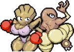  alpha_channel big_breasts big_butt boxing_gloves breasts brown_body butt clothing digital_media_(artwork) duo female handwear hitmonchan hitmonlee humanoid nintendo nipple_outline pixel_(artwork) pok&eacute;mon pok&eacute;mon_(species) purple_clothing raised_leg sabs3 simple_background thick_thighs transparent_background video_games 