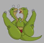  3_heads absurd_res anthro autofellatio bellyboi13 cuphead_(game) dragon grim_matchstick group hi_res looking_pleasured male male/male masturbation multi_head oral oral_masturbation penile penile_masturbation showing_teeth thick_thighs trio video_games 