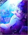  air_bubble anthozoan anthro batoid bed bedroom blue_body blue_hair brand_new_animal bubble cetacean clothed clothing cnidarian coral coral_reef delphinoid dress female fish furniture hair hi_res holding_object hugging_plushie light light_beam mammal manta_ray marine michiru_kagemori myoniis nina_flip on_bed plushie signature sitting sitting_on_bed smile solo studio_trigger sunbeam sunlight toothed_whale underwater water window 