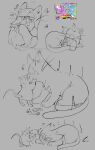  &lt;3 anthro blush clothing cosmikirby cuddling domestic_cat duo felid feline felis feral gloves handwear heart_(mad_rat_dead) hi_res kissing mad_rat_(character) mad_rat_dead male male/male mammal murid murine rat rodent size_difference sketch 
