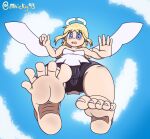  angel barefoot bulge camel_toe crimvael_(interspecies_reviewers) feet foot_fetish foot_focus herm hi_res human humanoid intersex interspecies_reviewers mammal mhicky93 soles solo toe_scrunch toes 