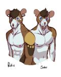  4:5 absurd_res duo hi_res humanoid male mamaubear mammal mouse murid murine piercing raka_(mamaubear) rat rodent saka_(mamaubear) sibling twins 
