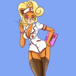  activision anthro bandicoot bracelet breasts cleavage clothed clothing coco_bandicoot computer crash_bandicoot_(series) female garter_straps headgear headwear hi_res holding_object jewelry laptop legwear looking_at_viewer mammal marsupial momo-the-bunny nurse_clothing nurse_headwear nurse_uniform solo stockings uniform video_games 