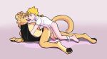  anal anal_penetration anthro anthro_penetrated blonde_hair bodily_fluids boni_(artist) bottomwear clothing cum cum_in_ass cum_inside dio_brando duo father father_and_child father_and_son felid genital_fluids genitals giorno_giovanna hair hi_res human human_on_anthro human_penetrating human_penetrating_anthro interspecies jojo&#039;s_bizarre_adventure lion male male/male mammal pantherine pants parent parent_and_child penetration penis sex simple_background son tongue young 