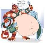  anthro belly big_belly bloated burping chakram eggo21 felid fur hi_res inflation male mammal melee_weapon muscular muscular_male open_mouth orange_body orange_fur paladins pantherine sharp_teeth solo sword teeth tiberius_(paladins) tiger tongue tongue_out weapon 