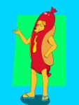  3:4 anthro bird_dog canid canine canis clothing costume domestic_dog food food_costume golden_retriever hi_res hot_dog hot_dog_costume hunting_dog included ingredients ingredients_not_included kigtoons male mammal mayor_golden not penmark retriever solo 
