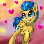  1boy blue_eyes blue_hair cutie_mark flash_sentry heart highres hooves kp-shadowsquirrel my_little_pony my_little_pony_friendship_is_magic pegasus pony smile spiked_hair wings 