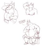  abdominal_bulge after_vore anthro belly big_belly canid canine canis darkcresentskymin darknut dialogue duo hand_on_stomach jackal male mammal melee_weapon muscular muscular_male neck_bulge nintendo one_eye_closed open_mouth oral_vore pecs same_size_vore sword the_legend_of_zelda video_games vore weapon wind_waker 