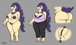  absurd_res anthro anus big_breasts bodily_fluids breasts butt chubby_female clothed clothing fangs female fur genitals harry_amor&oacute;s hi_res mature_female model_sheet multicolored_body multicolored_fur nintendo nipples nude partially_clothed pok&eacute;mon pok&eacute;mon_(species) pubes purple_body purple_eyes purple_fur pussy smile solo thick_thighs tongue two_tone_body two_tone_fur typhlosion video_games yellow_body yellow_fur 