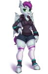  bat_pony bottomwear chiropteran clothing equid equine footwear hoodie horse hotpants hybrid legwear mammal my_little_pony pants pony shorts smile socks tass_(character) tass_the_bovine teet thigh_highs topwear vampire 