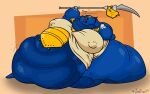  anthro armor aspheera belly big_belly big_breasts blue_body blue_scales breasts burping clothed clothing digital_media_(artwork) english_text female forked_tongue hi_res holding_object holding_weapon huge_breasts hyper hyper_belly hypnobrai johndraws54 legless melee_weapon morbidly_obese morbidly_obese_anthro morbidly_obese_female ninjago obese obese_anthro obese_female obrai open_mouth overweight overweight_anthro overweight_female polearm pyro_viper raising_weapon red_eyes reptile scales scalie scroll serpentine serpentine_(ninjago) simple_background snake solo spear text tongue weapon 
