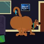  after_vore animated big_butt brown_body brown_fur butt butt_expansion canid canine canis collar digital_media_(artwork) domestic_dog expansion feral fur great_dane hanna-barbera invalid_tag male mammal mastiff molosser pixel_(artwork) pixel_animation presenting presenting_hindquarters scooby-doo scooby-doo_(series) solo vore xiii-varro 