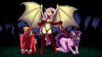  all_fours animal_genitalia animal_penis anthro bdsm big_breasts big_macintosh_(mlp) bit_gag blinders bondage bound breasts bridle chastity_cage chastity_device cuff_(restraint) equine_penis eyewear female female/female flutterbat_(mlp) fluttershy_(mlp) forest forest_background friendship_is_magic gag genitals group hasbro hi_res leash_and_collar legband male male/female my_little_pony nature nature_background night nude outside penis petplay plant quakehoof restraints roleplay shackles skimpy_bikini spiked_legband spikes sugar_belle_(mlp) tree trio 