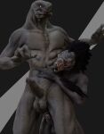  3_fingers 3d_(artwork) 4_fingers abs alien anthro athletic ball_grab balls blender_(software) digital_media_(artwork) duo fingers from_behind_position genitals grey_body halo_(series) hi_res kig-yar male male/male microsoft no-name-no-problem nude penis questionable_consent sangheili scalie sex t&#039;vaoan video_games xbox_game_studios 