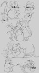  &lt;3 anthro blep blush cosmikirby ear_tag grey_background heart_(mad_rat_dead) hi_res kissing mad_rat_(character) mad_rat_dead male male/male mammal mob_rat_(mad_rat_dead) murid murine navel outie_navel rat rodent simple_background sketch slightly_chubby tongue tongue_out 