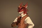  2022 5_fingers anthro asian_mythology clothed clothing digital_media_(artwork) dragon east_asian_mythology eastern_dragon fingers fur furred_dragon koul looking_at_viewer male mythology red_eyes solo 